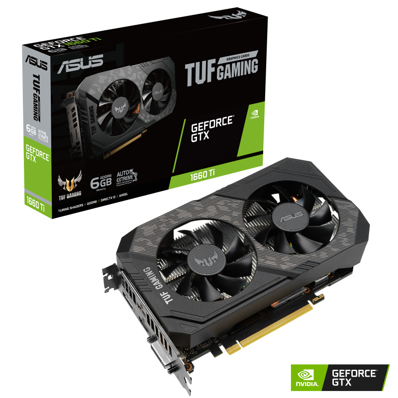 ASUS TUF Gaming Gaming GeForce® GTX 1660 Ti EVO OC Edition NVIDIA GeForce GTX 1660 Ti 6 Go GDDR6
