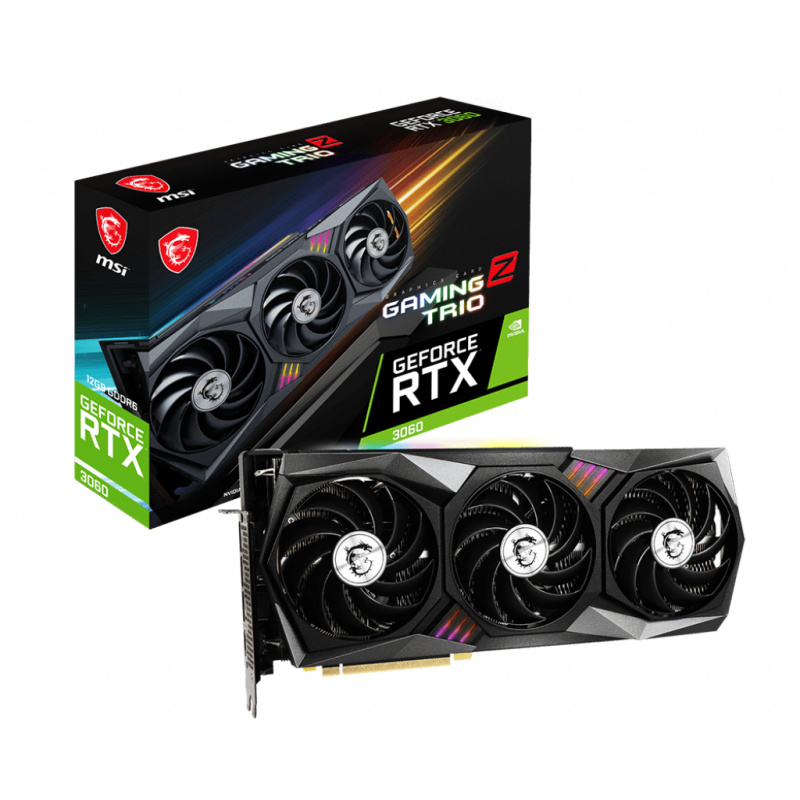 MSI GAMING RTX 3060 Z TRIO 12G carte graphique NVIDIA GeForce RTX 3060 12 Go GDDR6