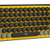 Logitech POP Keys Wireless Mechanical Keyboard With Emoji Keys clavier RF sans fil + Bluetooth AZERTY Français Noir, Gris, Jaune