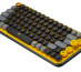 Logitech POP Keys Wireless Mechanical Keyboard With Emoji Keys clavier Universel RF sans fil + Bluetooth AZERTY Français Noir, Gris, Jaune