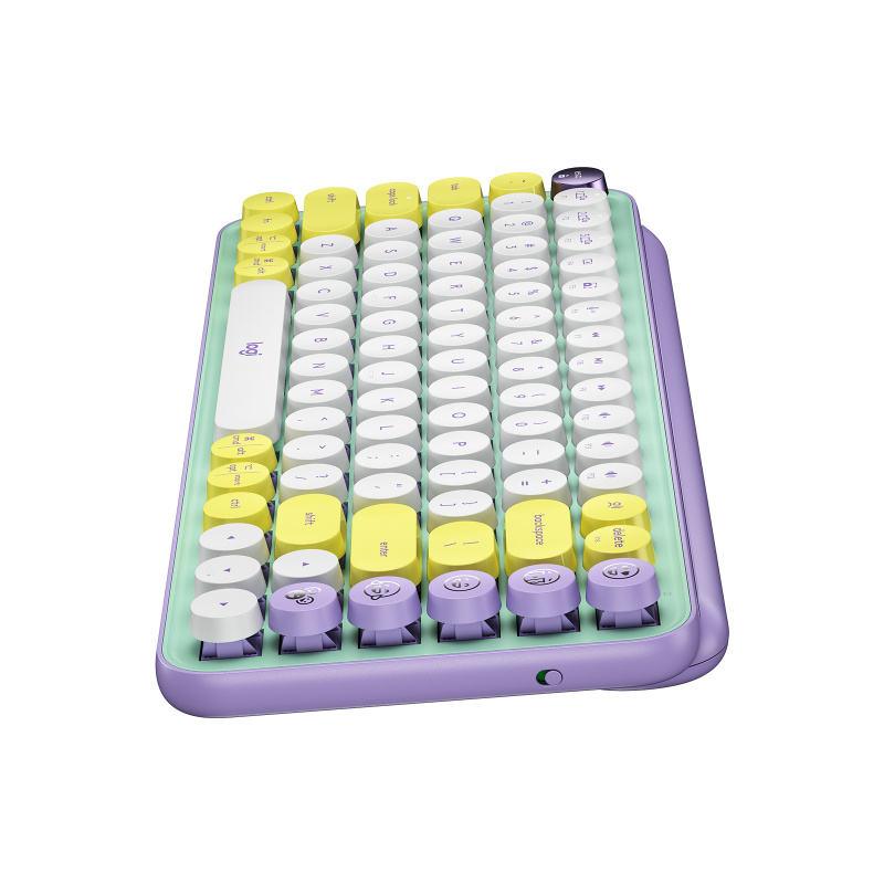 Logitech POP Keys Wireless Mechanical Keyboard With Emoji Keys clavier Universel Bluetooth AZERTY Français Couleur menthe