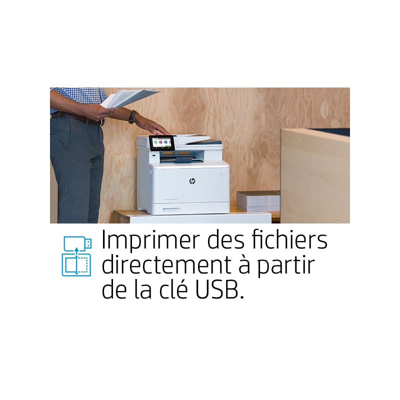 HP Color LaserJet Pro Imprimante multifonction M479dw, Couleur, Imprimante pour Impression, copie, numérisation, e-mail, Impression recto-verso; Numérisation vers e-mail/PDF; Chargeur automatique de documents de 50 feuilles