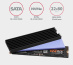 Axagon CLR-M2L6 système de refroidissement d’ordinateur M.2 NVMe SSD, Disque électronique Dissipateur thermique/Radiateur Noir 1 pièce(s)
