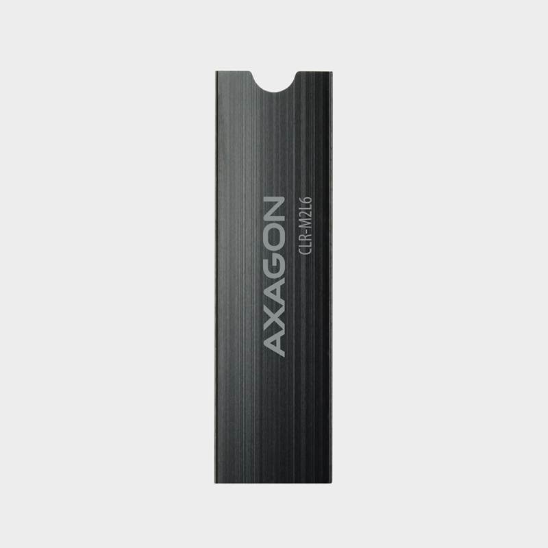 Axagon CLR-M2L6 système de refroidissement d’ordinateur M.2 NVMe SSD, Disque électronique Dissipateur thermique/Radiateur Noir 1 pièce(s)