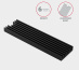 Axagon CLR-M2L6 système de refroidissement d’ordinateur M.2 NVMe SSD, Disque électronique Dissipateur thermique/Radiateur Noir 1 pièce(s)