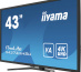 iiyama ProLite X4373UHSU-B1 écran plat de PC 108 cm (42.5") 3840 x 2160 pixels 4K Ultra HD Noir