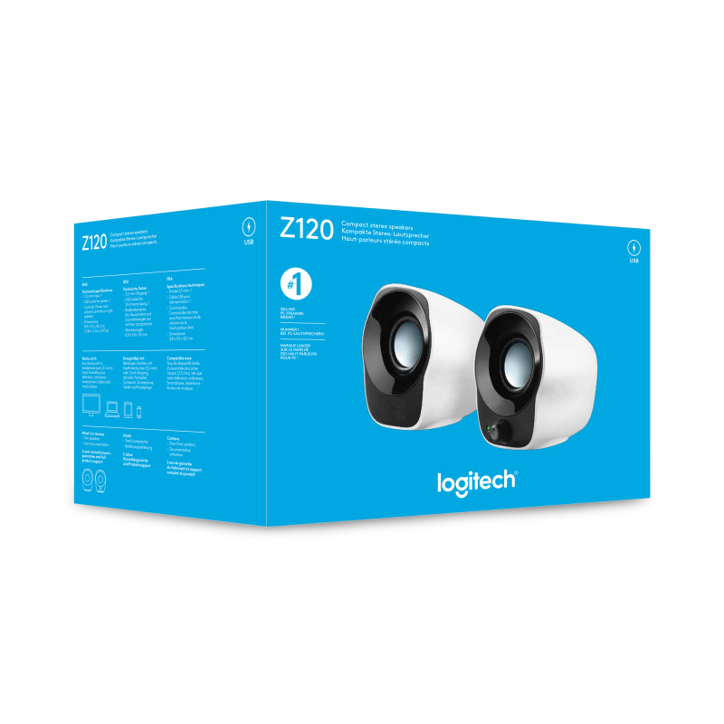 Logitech Haut-parleurs stéréo compacts Haut-parleurs Z120 alimentés par USB
