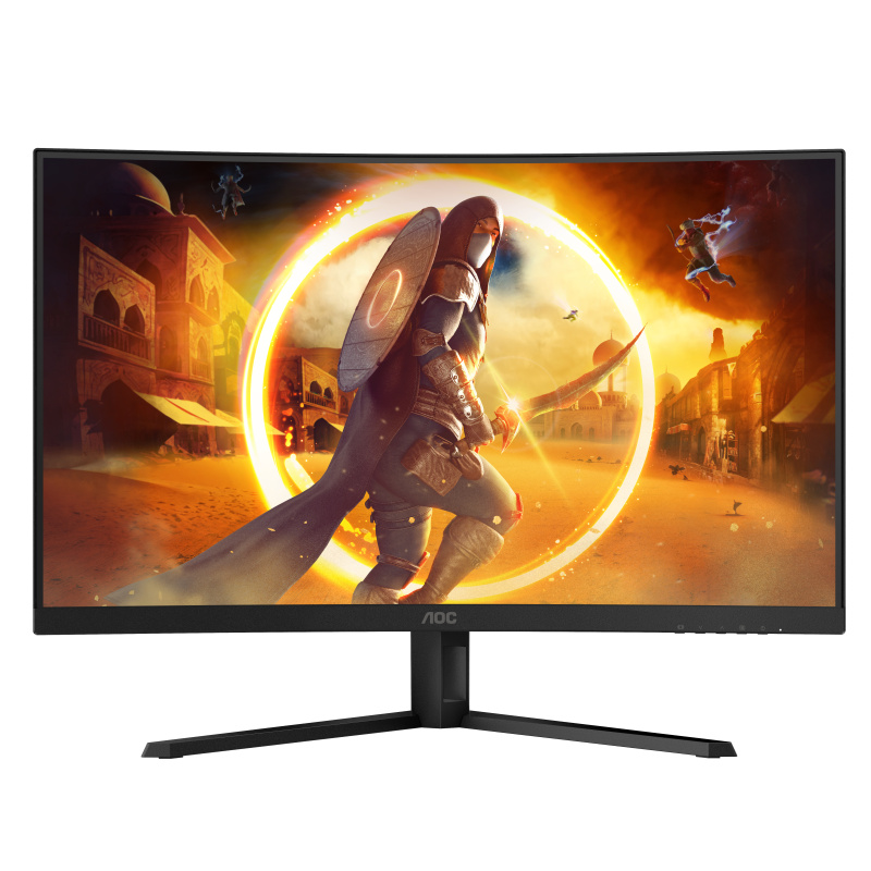 AOC G4 CQ32G4VE écran plat de PC 80 cm (31.5") 2560 x 1440 pixels Quad HD LCD Noir, Gris