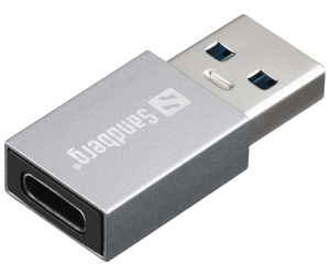Sandberg 136-46 changeur de genre de câble USB-A USB-C Aluminium