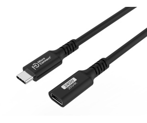 Microconnect USB3.2CC2EX câble USB USB4 Gen 2x2 2 m USB C Noir