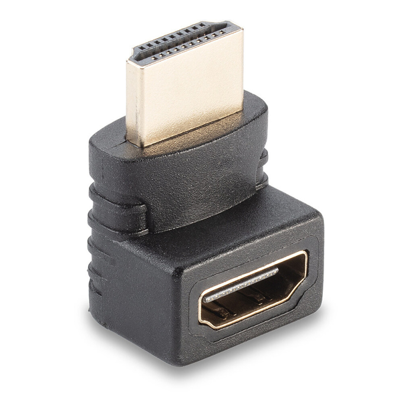 Lindy Adaptateur HDMI femelle vers HDMI mâle coudé à 90 dégrés vers le haut