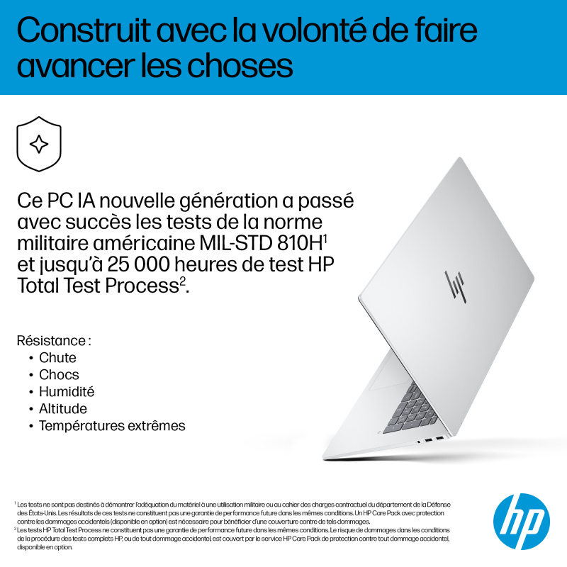 HP OmniBook 7 Next Gen AI 17-dc0005nf Copilot+ PC Intel Core Ultra 5 226V Ordinateur portable 43,9 cm (17.3") Écran tactile Full HD 16 Go LPDDR5x-SDRAM 512 Go SSD Wi-Fi 7 (802.11be) Windows 11 Home Argent