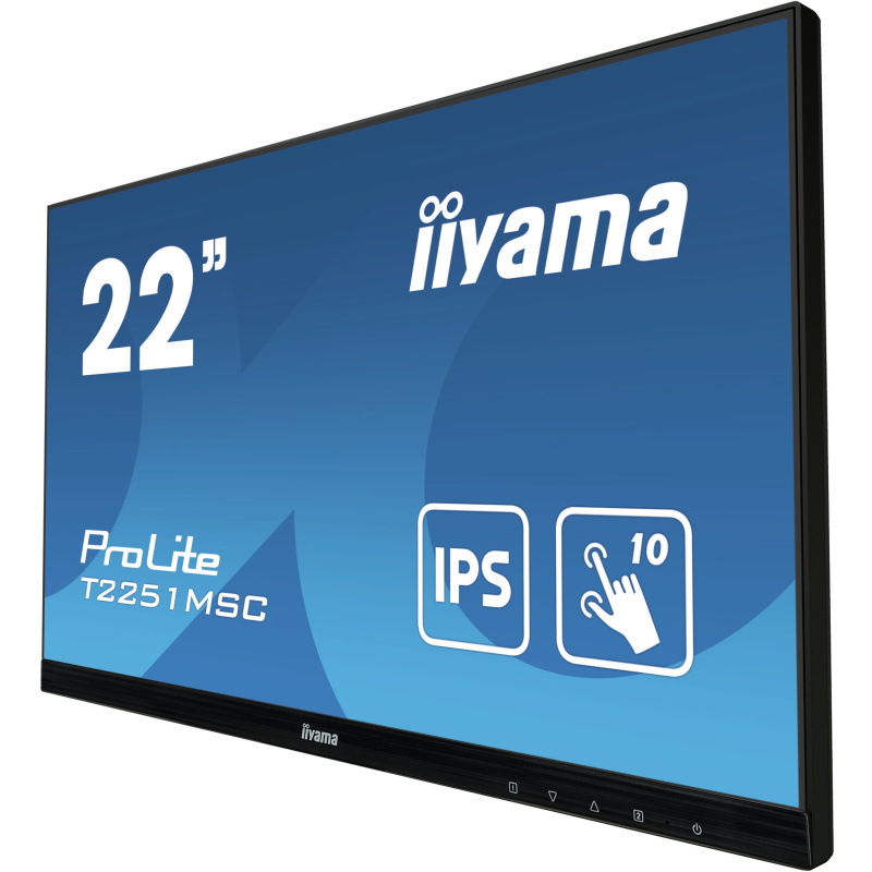 iiyama ProLite T2251MSC-B1 écran plat de PC 54,6 cm (21.5") 1920 x 1080 pixels Full HD LED Écran tactile Multi-utilisateur Noir