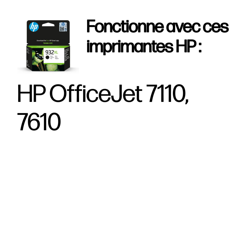 HP 932XL cartouche d'encre noir grande capacité authentique