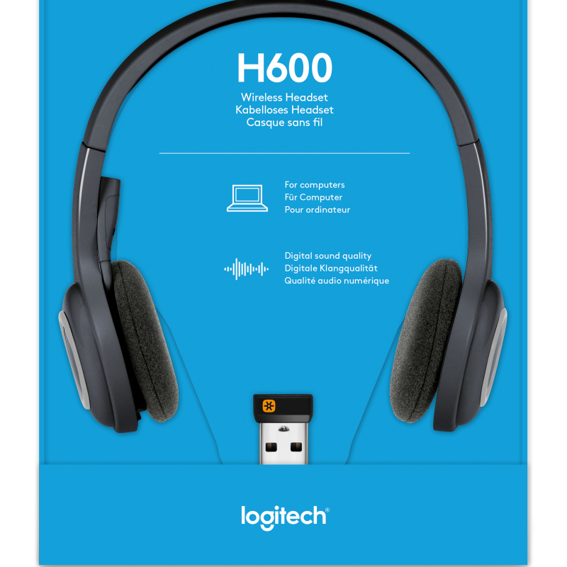 Logitech H600 WIRELESS HEADSET Pour ordinateurs via récepteur USB