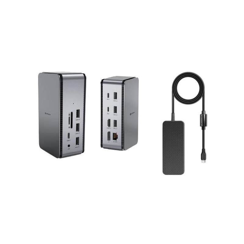 eSTUFF ES623016 station d'accueil USB4 Gris