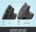 Logitech Lift souris Bureau Droitier RF sans fil + Bluetooth Optique 4000 DPI