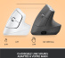 Logitech Lift souris Bureau Droitier RF sans fil + Bluetooth Optique 4000 DPI