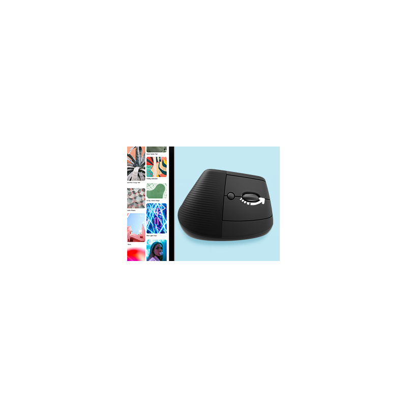 Logitech Lift souris Bureau Droitier RF sans fil + Bluetooth Optique 4000 DPI