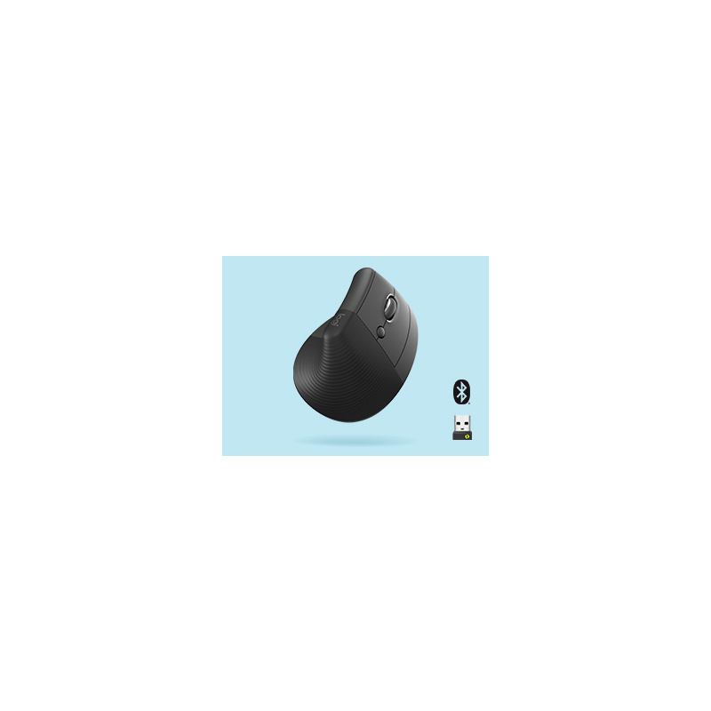 Logitech Lift souris Bureau Droitier RF sans fil + Bluetooth Optique 4000 DPI