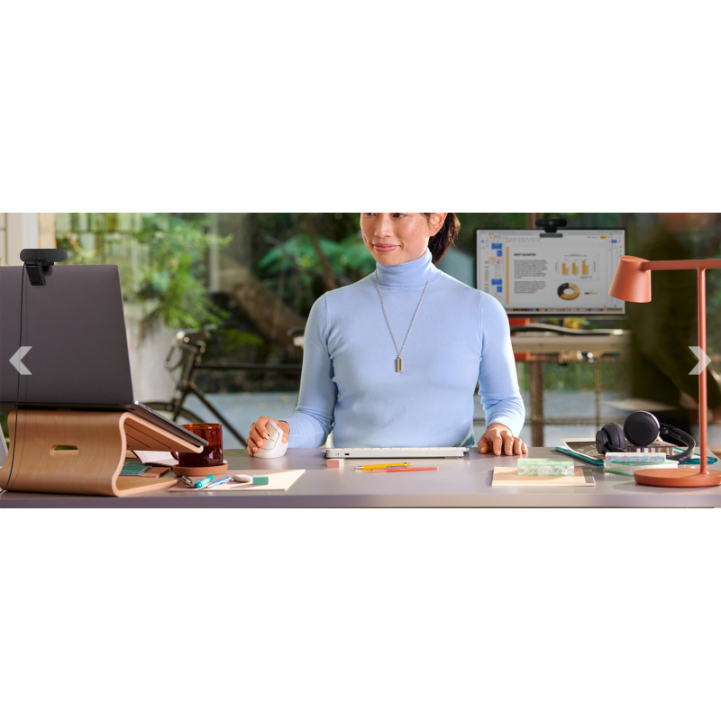Logitech Lift souris Bureau Droitier RF sans fil + Bluetooth Optique 4000 DPI