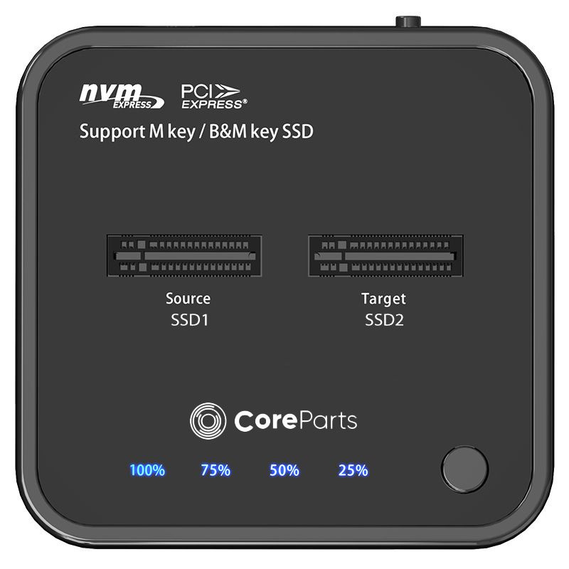CoreParts MS-CLONER-NVME Station d'accueil de disques de stockage USB 3.2 Gen 2 (3.1 Gen 2) Type-C Noir