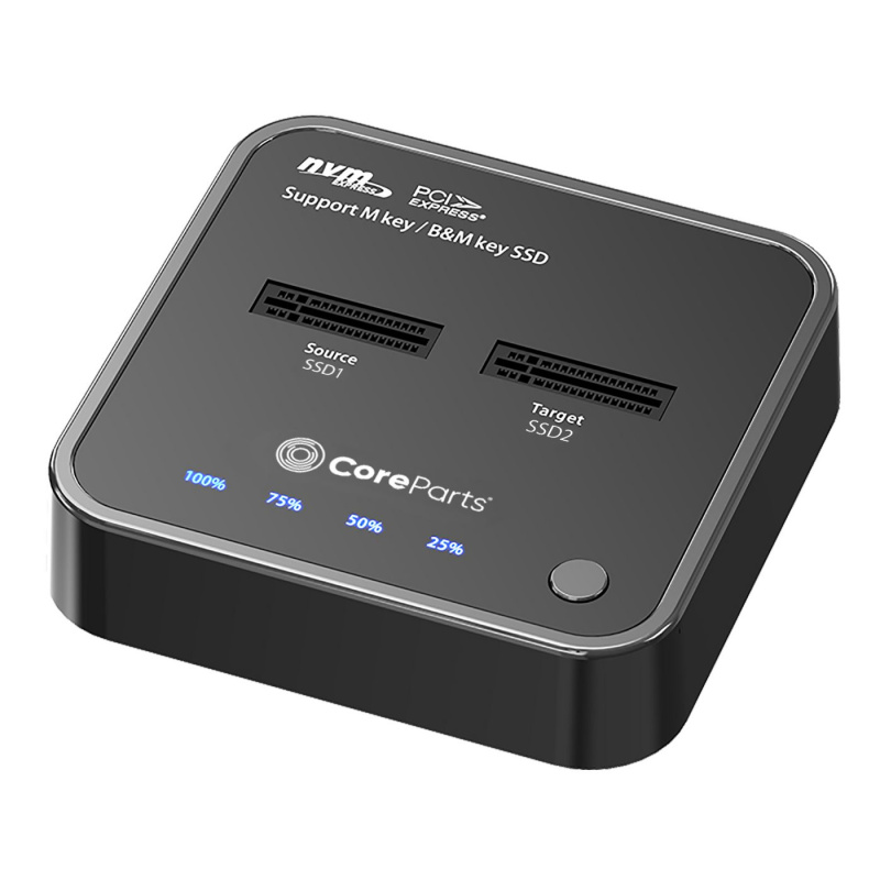 CoreParts MS-CLONER-NVME Station d'accueil de disques de stockage USB 3.2 Gen 2 (3.1 Gen 2) Type-C Noir