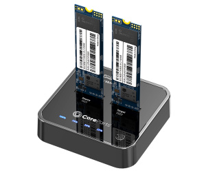 CoreParts MS-CLONER-NVME Station d'accueil de disques de stockage USB 3.2 Gen 2 (3.1 Gen 2) Type-C Noir