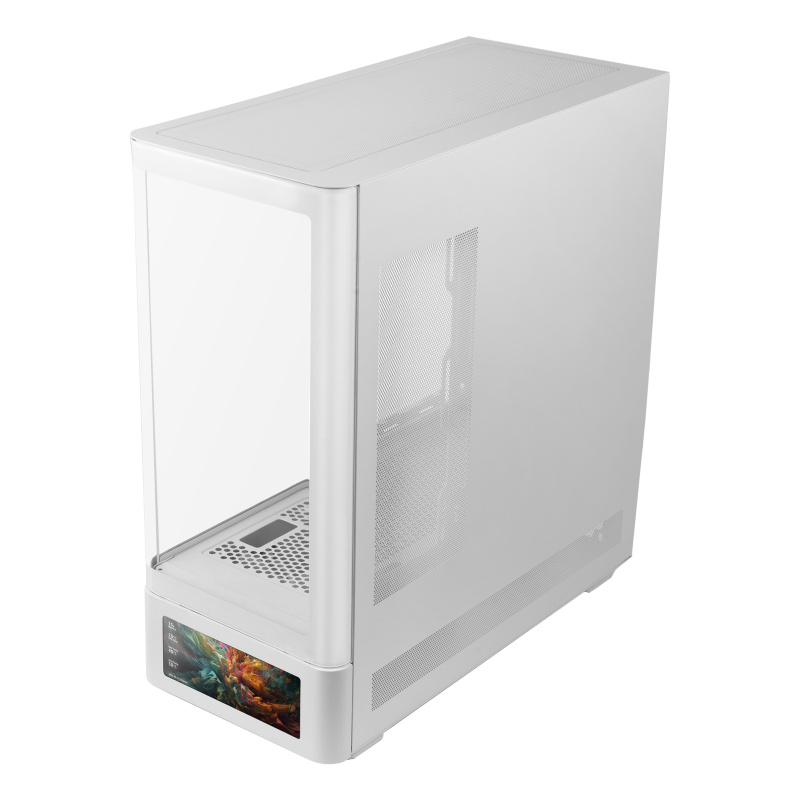 Mars Gaming MCLCDPROW unité centrale Midi Tower Blanc