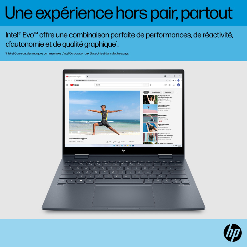 HP ENVY x360 13-bf0012nf Intel® Core™ i7 i7-1250U Hybride (2-en-1) 33,8 cm (13.3") Écran tactile 2.8K 16 Go LPDDR4x-SDRAM 512 Go SSD Wi-Fi 6E (802.11ax) Windows 11 Home Bleu