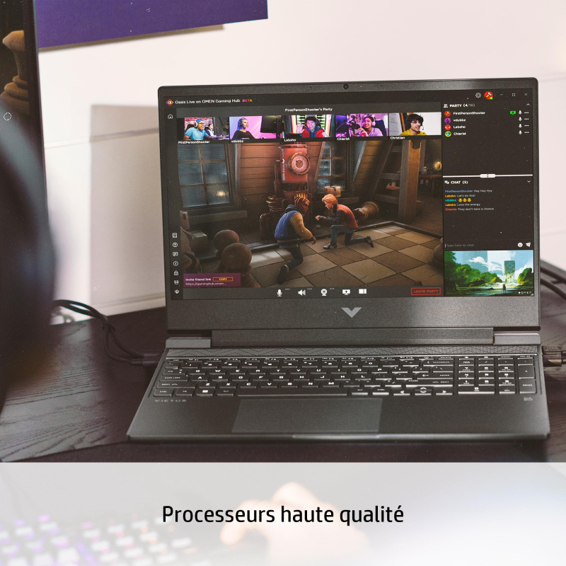 HP Victus Gaming Laptop 15-fa0026nf Intel® Core™ i5 i5-12450H Ordinateur portable 39,6 cm (15.6") Full HD 16 Go DDR4-SDRAM 512 Go SSD NVIDIA GeForce RTX 3050 Wi-Fi 6 (802.11ax) Windows 11 Home Noir