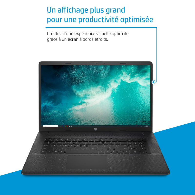 HP 17-cn0301nf Intel® Core™ i5 i5-1135G7 Ordinateur portable 43,9 cm (17.3") Full HD 8 Go DDR4-SDRAM 512 Go SSD Wi-Fi 5 (802.11ac) Windows 11 Home Argent