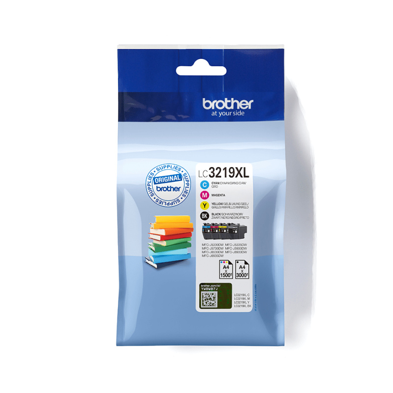 Brother Pack de cartouches d'encre LC3219XLVALBP originales