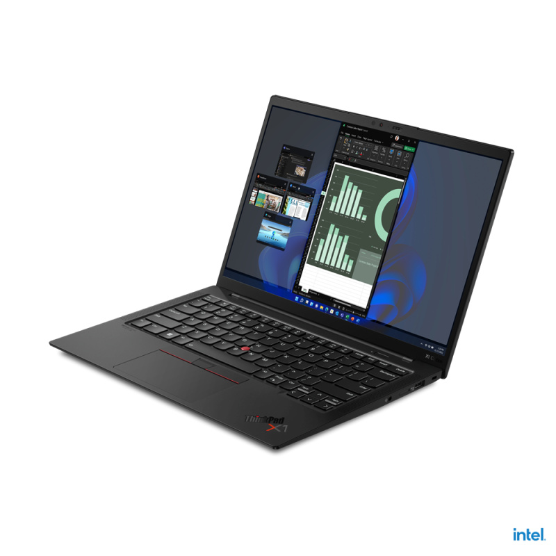 Lenovo ThinkPad X1 Carbon Gen 10 Intel® Core™ i7 i7-1260P Ordinateur portable 35,6 cm (14") Écran tactile WUXGA 32 Go LPDDR5-SDRAM 1 To SSD Wi-Fi 6E (802.11ax) Windows 11 Pro Français Noir