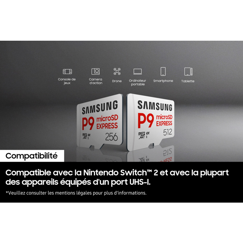 Samsung Carte microSD P9 Express 256 Go