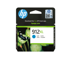 HP 912XL Cartouche d'encre cyan authentique, grande capacité