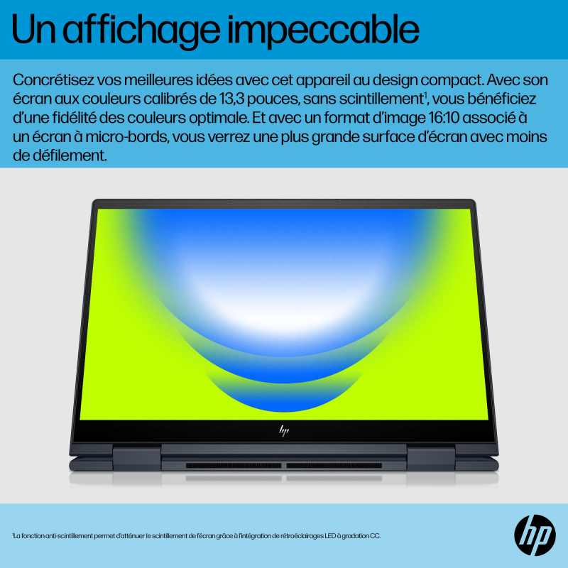 HP ENVY x360 13-bf0012nf Intel® Core™ i7 i7-1250U Hybride (2-en-1) 33,8 cm (13.3") Écran tactile 2.8K 16 Go LPDDR4x-SDRAM 512 Go SSD Wi-Fi 6E (802.11ax) Windows 11 Home Bleu
