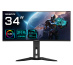 GIGABYTE Moniteur de jeu courbé OLED WQHD MO34WQC 34" - 3440 x 1440, 175Hz, 0.03ms, KVM, 250 cd/m², FreeSync Premium Pro, DisplayHDR True Black 400, HDMI 2.1, Displayport 1.4