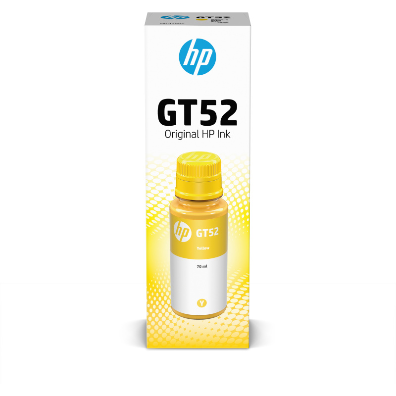 HP Bouteille d'encre jaune GT52 authentique