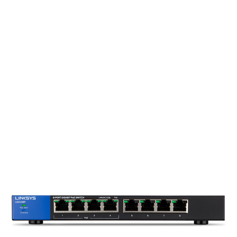 Linksys Commutateur Gigabit PoE de bureau à 8 ports (LGS108P)