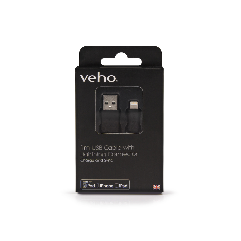 Veho Apple Lightning Cable - 1m/3.3ft Noir