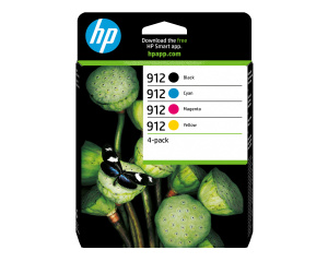 HP 912 Pack de 4 cartouches d’encre CMJN (4) authentiques