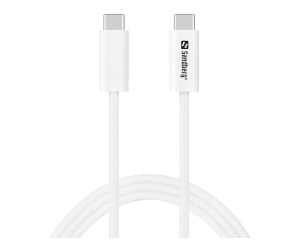 Sandberg 136-56 câble USB USB4 Gen 3x2 1 m USB C Blanc