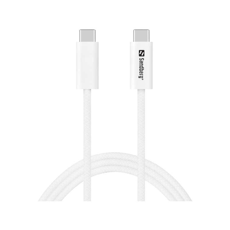 Sandberg 136-56 câble USB USB4 Gen 3x2 1 m USB C Blanc