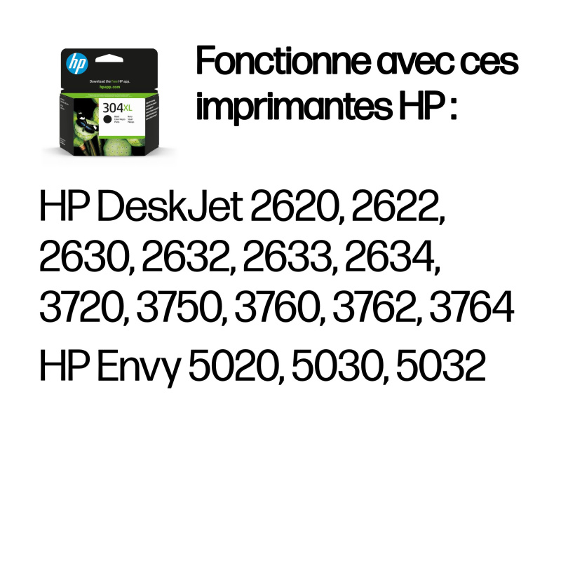HP 304XL Cartouche d’encre noire authentique