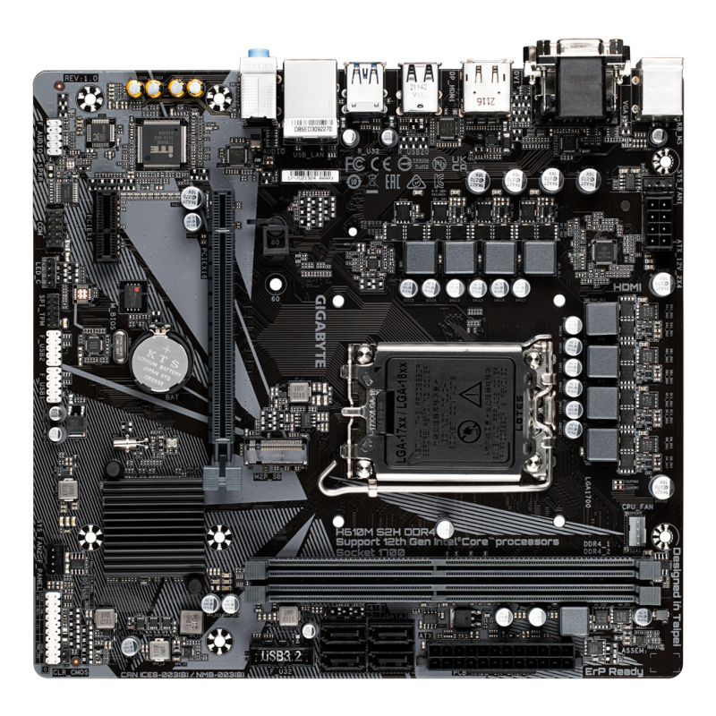 GIGABYTE H610M S2H DDR4 carte mère Intel H610 Express LGA 1700 micro ATX
