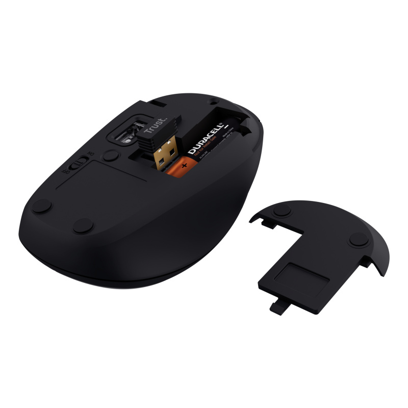 Trust Yvi+ souris Universel Ambidextre RF sans fil + Bluetooth Optique 1600 DPI