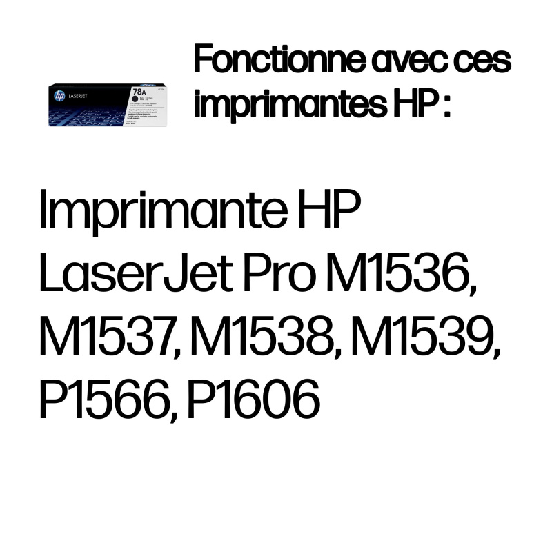 HP 78A toner LaserJet noir authentique