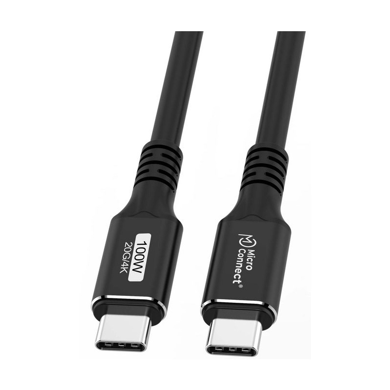 Microconnect USB3.2CC2 câble USB USB 3.2 Gen 2 (3.1 Gen 2) 2 m USB C Noir