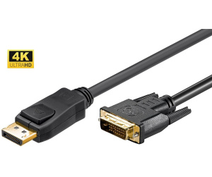 Microconnect DP-DVI-MM-200 câble vidéo et adaptateur 2 m DisplayPort DVI-D Noir